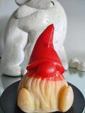 beeswax moulded candle - gnome or is it a gonk?