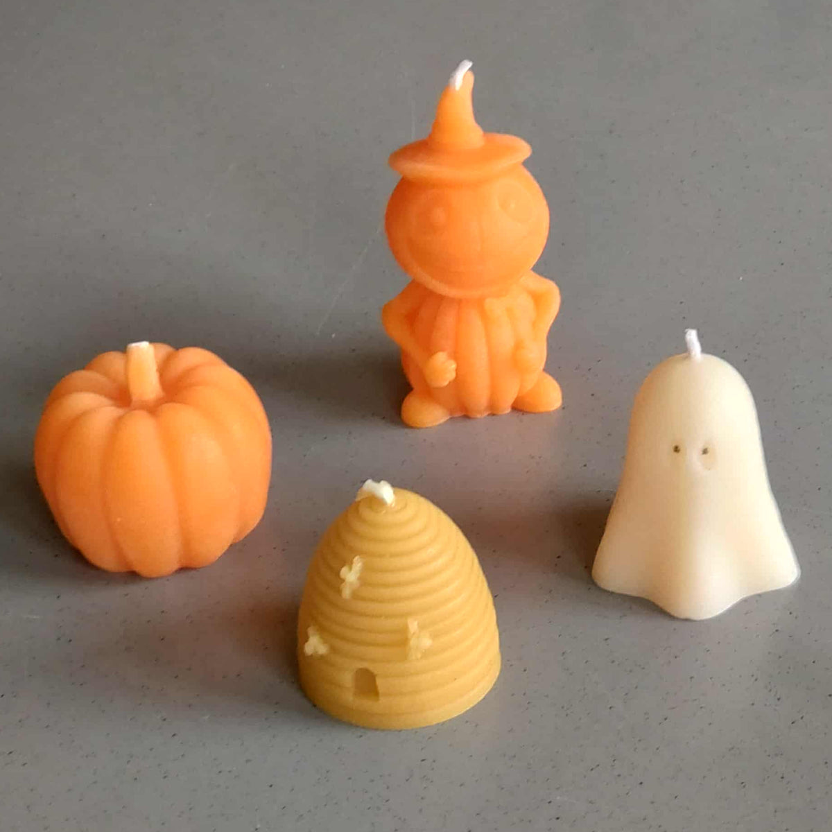 beeswax moulded candle halloween