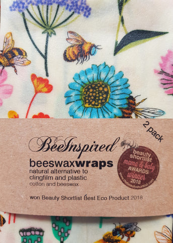 2 size pack for sandwiches beeswaxwraps - the thoughtful alternative to clingfilm