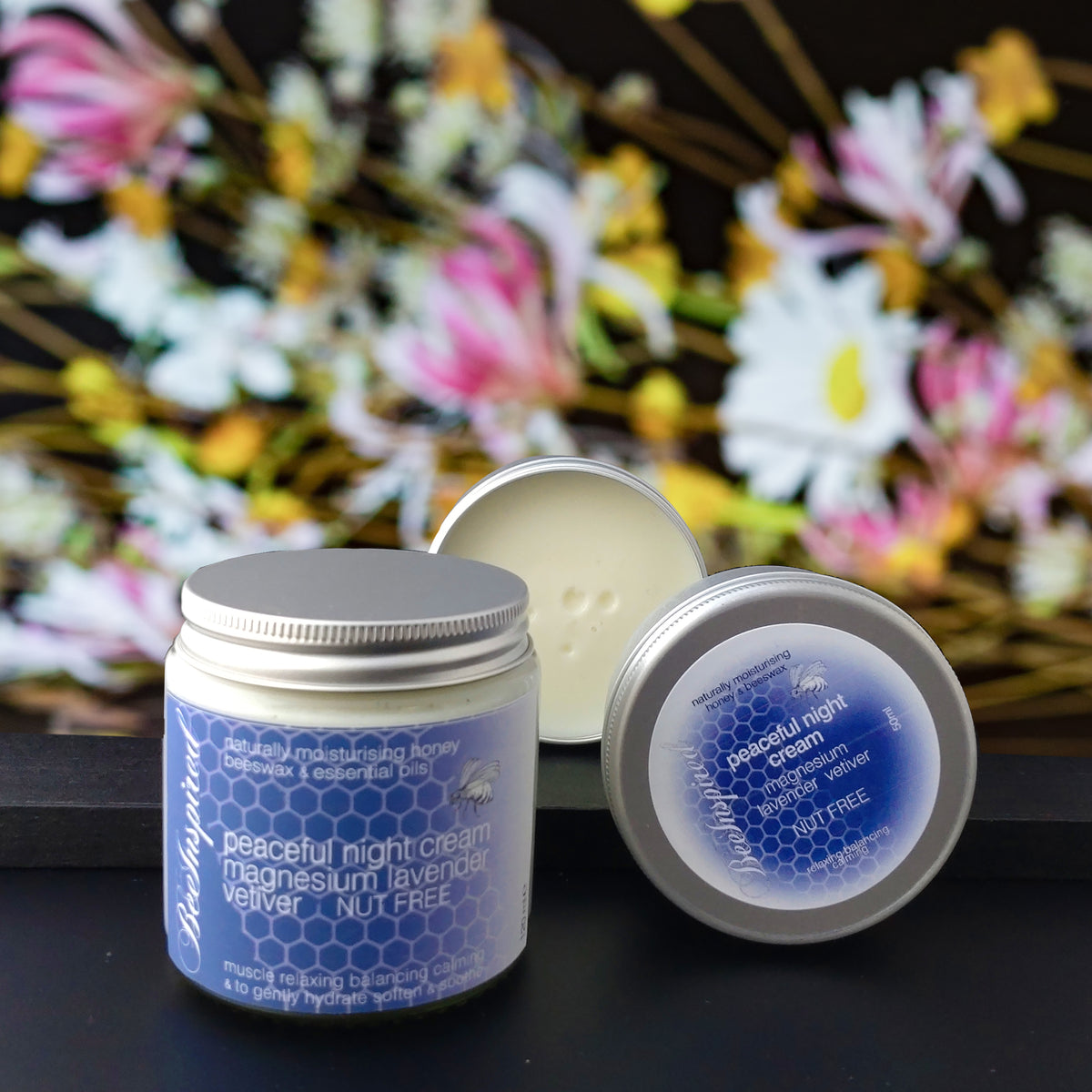Peaceful Night Cream with Magnesium, vetiver and lavender NUT FREE